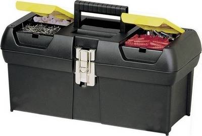 STANLEY SERIES 2000 TOOLBOX WITH TWO INTEGRATED TABLEWARDS DISC WITH METAL BUTTONS 16 '' 1-92-065