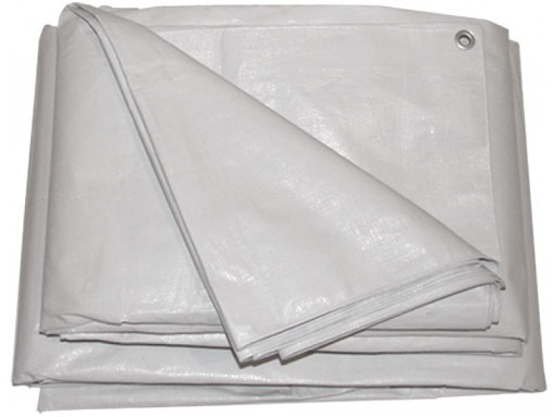 Dimopanas - 3x3m WHITE CANVAS WATERPROOF REINFORCED WITH RINGS 190gr / m2