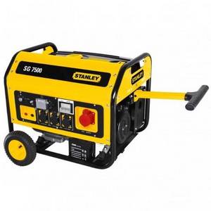 STANLEY GASOLINE - POWERED TRIPLE PHASE GENERATOR WITH WHEELS SG7500