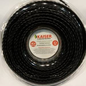 KAISER TRIMMER LINE BLACK TWIST 3.3MM x 36.5M