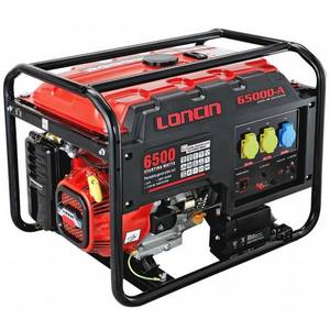 LONCIN GASOLINE - POWERED GENERATOR WITH STARTER LC 6500 D-A